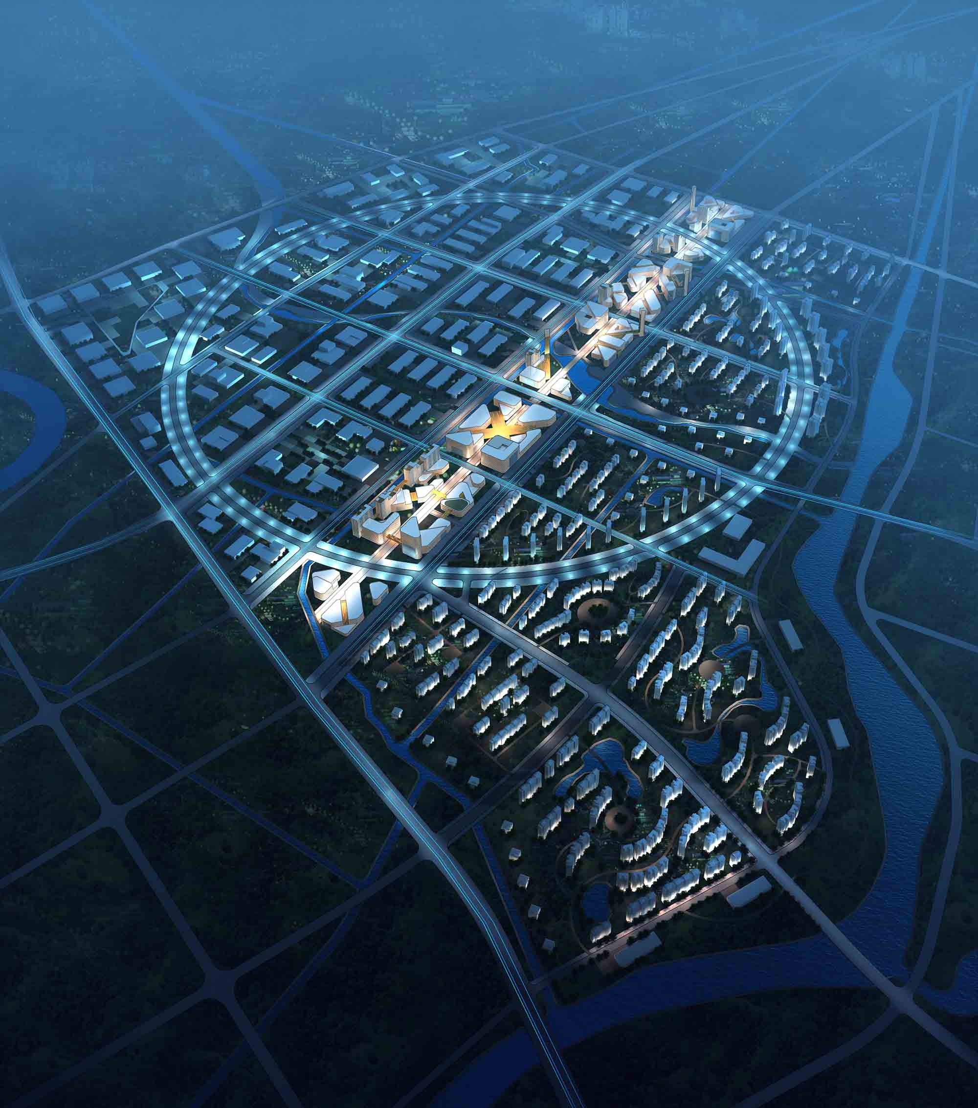 VR全景公司商業(yè)夜色鳥瞰三維效果圖設(shè)計(jì) VR全景公司商業(yè)夜色鳥瞰三維效果圖設(shè)計(jì)