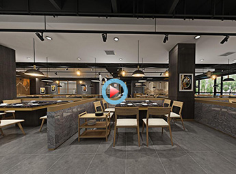 紹興現(xiàn)代工業(yè)風(fēng)火鍋店設(shè)計(jì)裝修全景案例