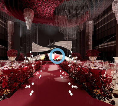 水晶玫瑰宴會廳設(shè)計(jì)全景案例
